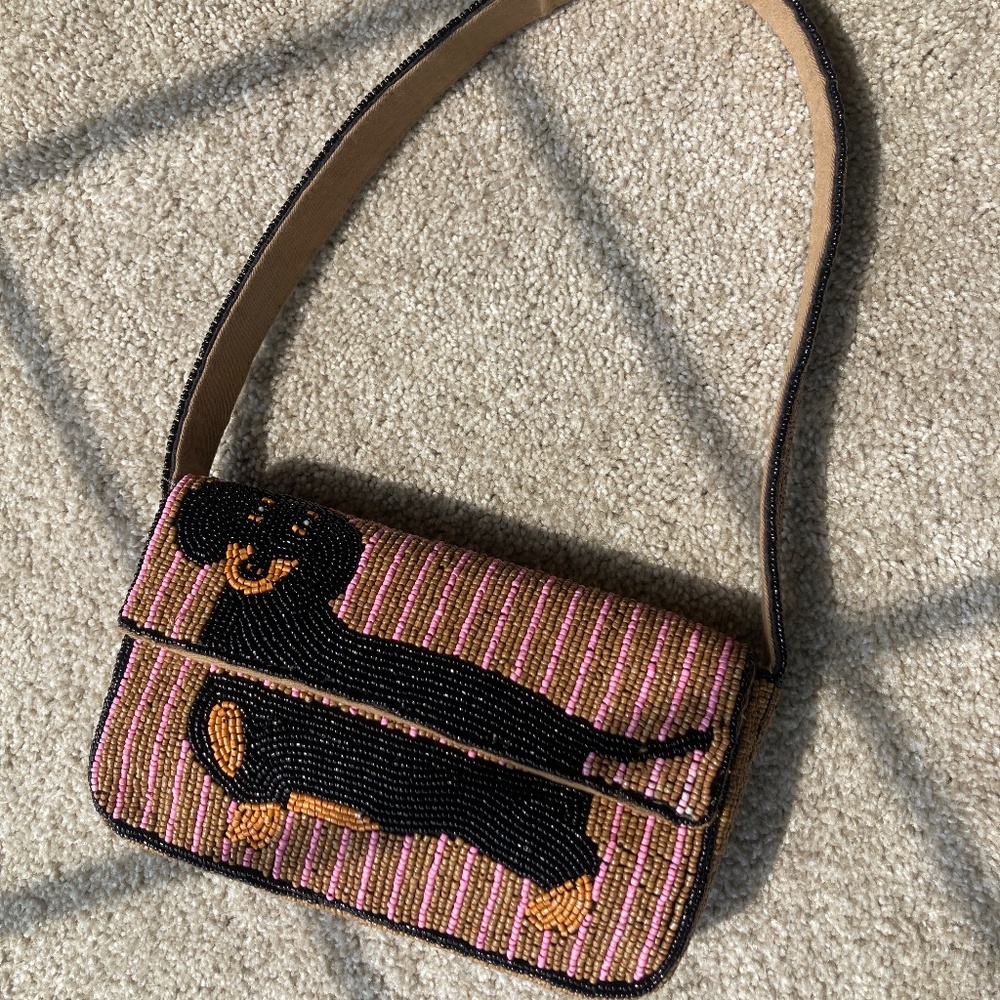 Anthropologie Dachshund Beaded Bag 🐾